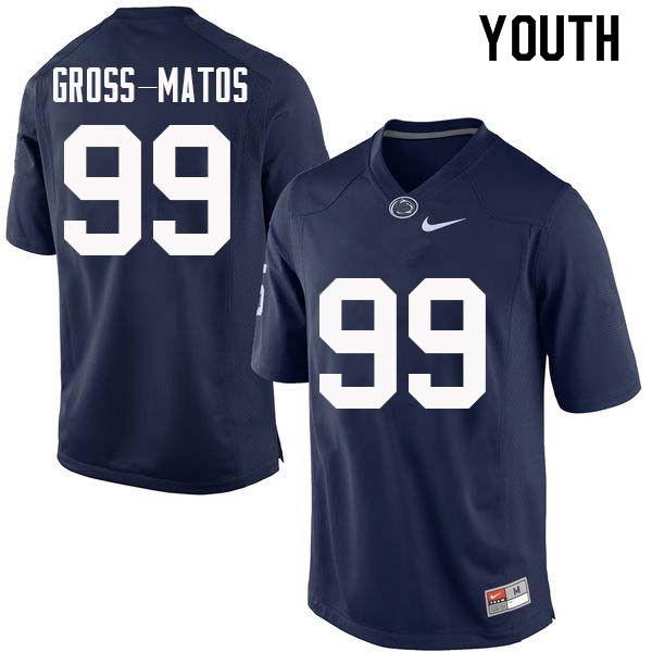 Youth #99 Yetur Gross-Matos Penn State Nittany Lions College Football Jerseys Sale-Navy